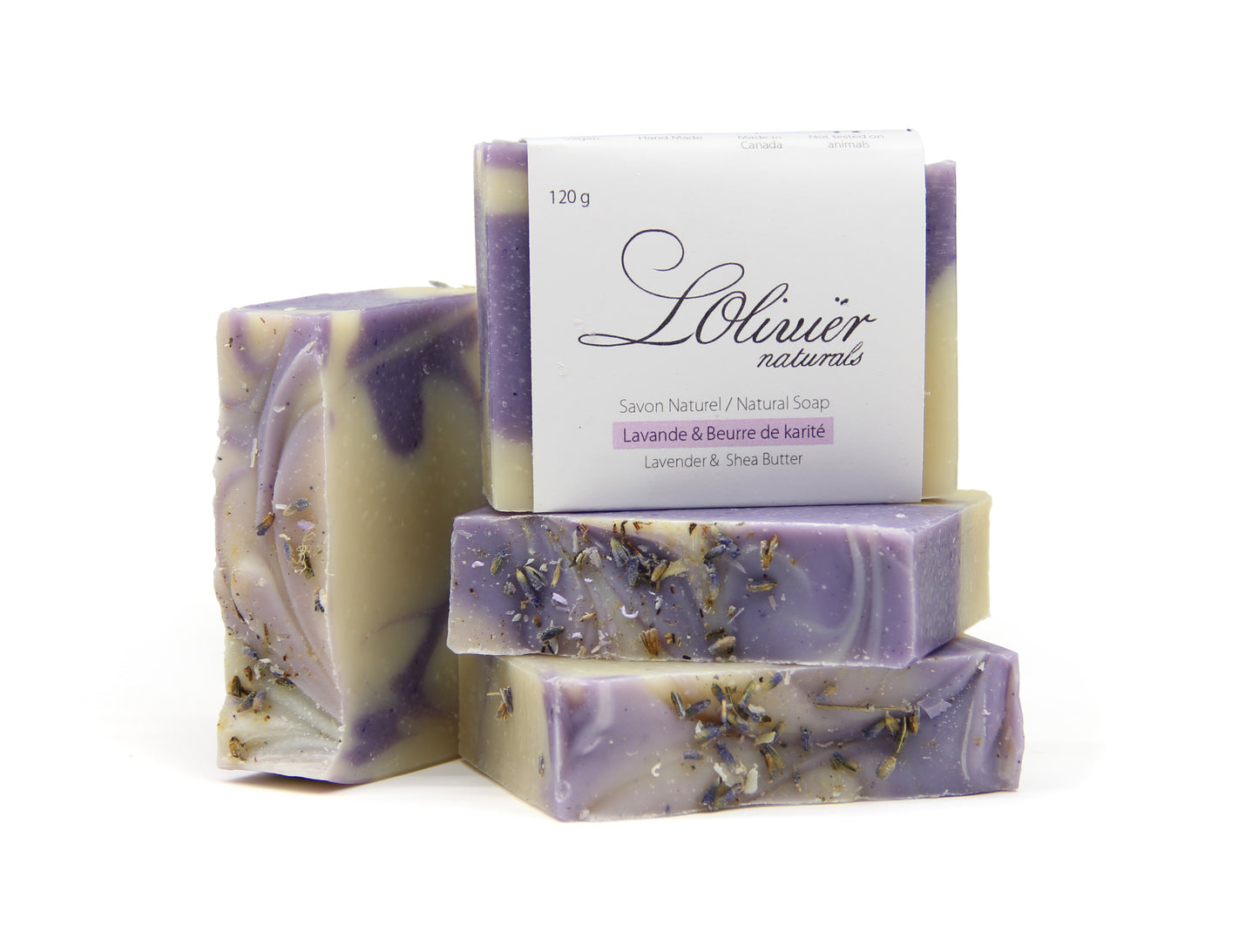 Barre de savon à la lavande et au beurre de karité 