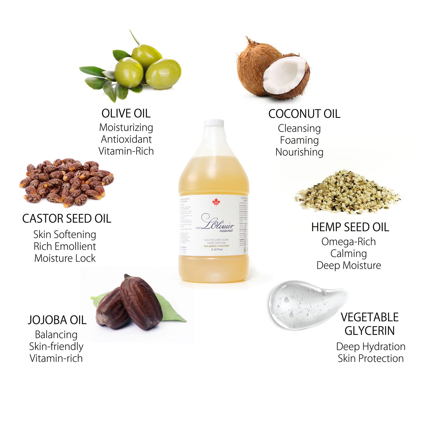 Pure Liquid Castile Soap Unscented Bulk Size