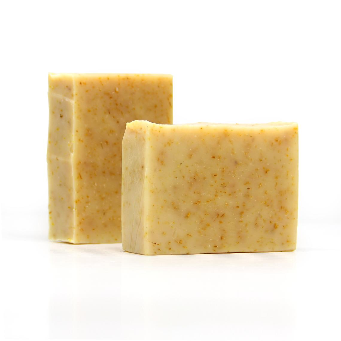 Shea Butter Bar Soap with Lemongrass and Calendula flowers